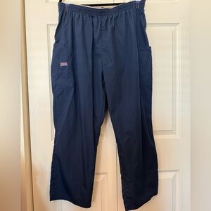 Cherokee Workwear elastic waist Navy Scrub Pants